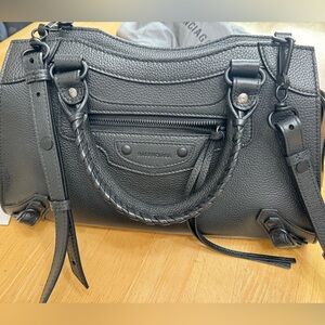 Balenciaga Neo Classic City Small Satchel Bag Black with black hardware